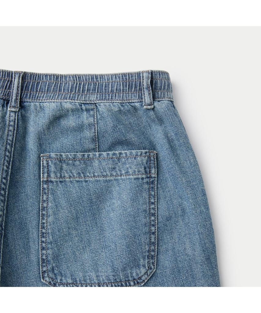 Silijeu (Set-Up) Indigo Fatigue Denim Shorts Sapdm26801Inx
