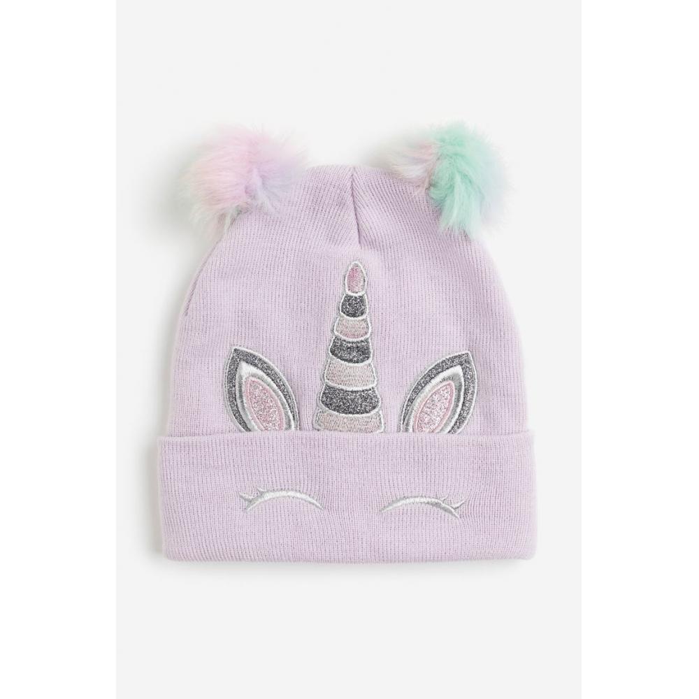 

Шляпа HM Pompom светло-фиолетовый единорог