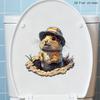 Creative Groundhog PVC Toilet Decoration Sticker