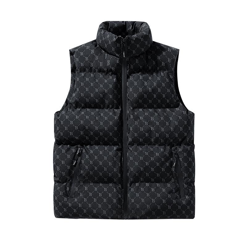 Autumn and winter new velvet warm vest versatile loose casual jacket men's fashion trend zipper vest