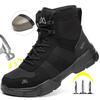 Light Breathable Safety Shoes for Men Steel Toe Cap Anti Smash Work Shoes Indestructible Anti-puncture Kevlar Insoles Male Boots