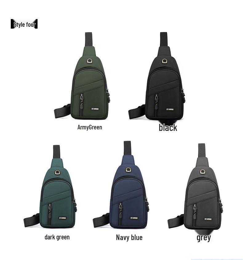 Men's Large-Capacity Waterproof Oxford Cloth Crossbody Bag: Trendy Korean-Style Multifunctional Shoulder Bag for Casual Sports