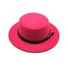 Ny Filthatt Herre Fedora-hatter med Belte Dame Vintage Trilby-luer Ull Fedora Varm Jazzhatt Chapeau Femme filt Panamahatt