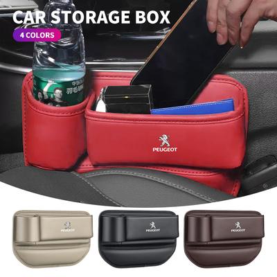 Car Seat Gap Storage Box Console Filler Stowing Tidying Case For Peugeot 206 207 208 306 307 308 508 106 107 108 2008 3008 5008