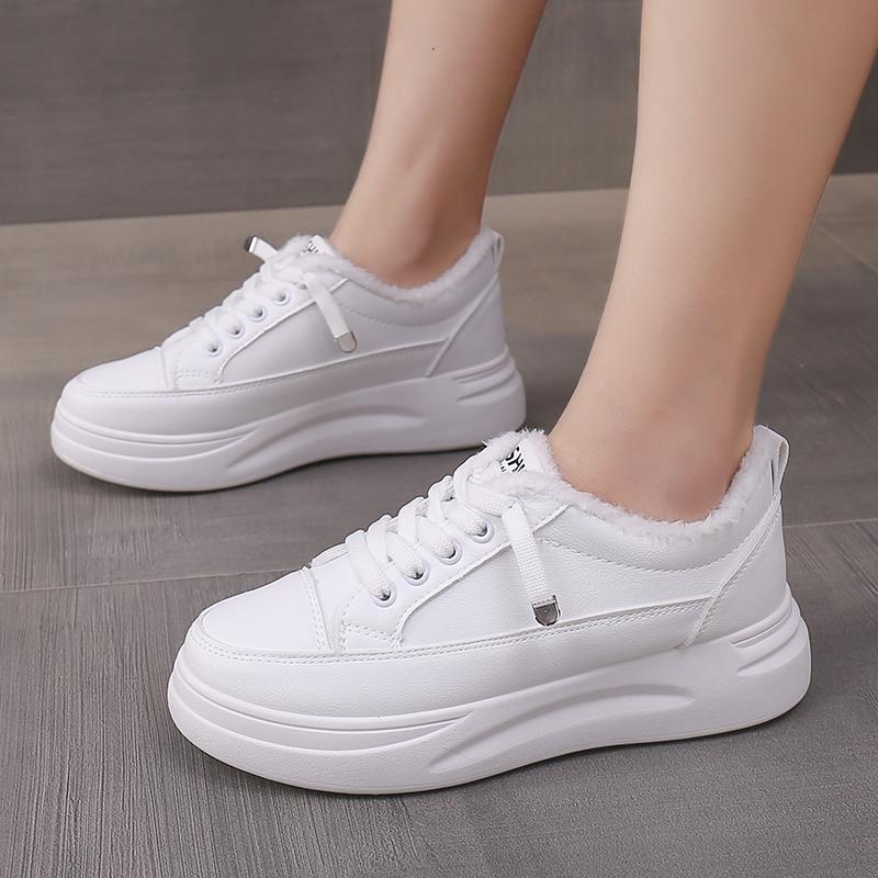 

Модные зимние ботинки для женщин 2024 года, новые туфли, женские кроссовки, теплые, удобные, уличные кроссовки, женская обувь, модная обувь на вулканизированной платформе 41 чёрный