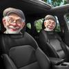 2PCS 2 Pcs Set Car Seat Headrest Protector 2D Printed Auto Head Rest Cover  Car Interior Decoration