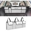 Car Trunk Organizer And Storage, Backseat Hanging Organizer For SUV, Truck, MPV, Waterproof, Collapsible Cargo Storage Bag With 4 Pockets, Car