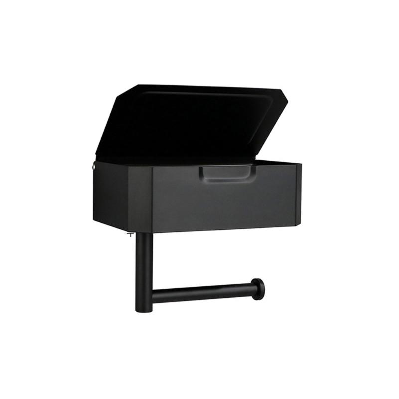 Modern Toilet Paper Dispenser Water Resistant, Space Saving Tissue Box Toilet Paper Holder Simple Installation