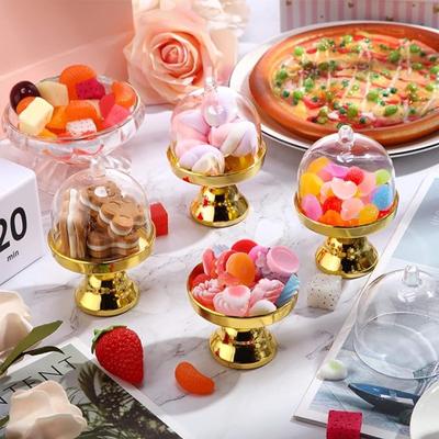 4/8 buc mini tort stand ciocolată Cupcake desert suport bomboane afișare farfurie cu capac pentru ziua de naștere nuntă petrecere consumabile