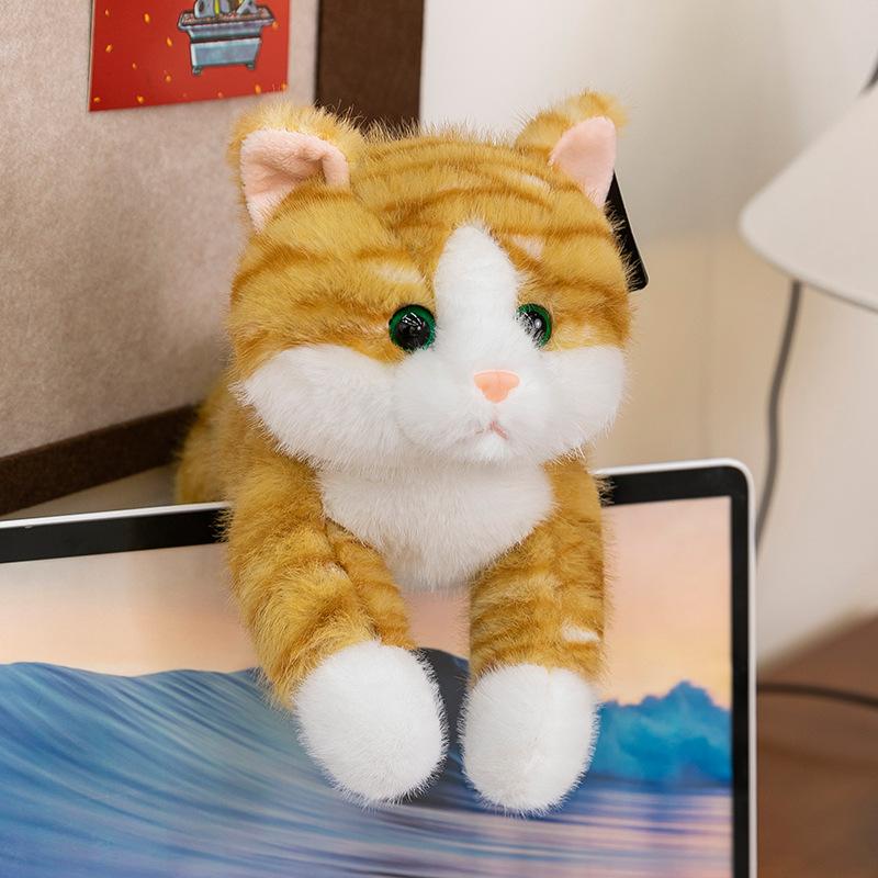 Cute and Cute Simulation Cat Plush Doll Children's Company Sleeping Doll Girl Birthday Gift