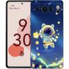 Cute Cartoon Astronaut For Google Pixel 8 7 6 Pro 6A 5G Black Phone Case Soft Shockproof Back Cover Silicone TPU Shell Coque