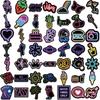 50Pcs Neon Light Cartoon Graffiti Stickers DIY Phone Guitar Laptop Notebook Suitcase Cup Waterproof Sticker Decals