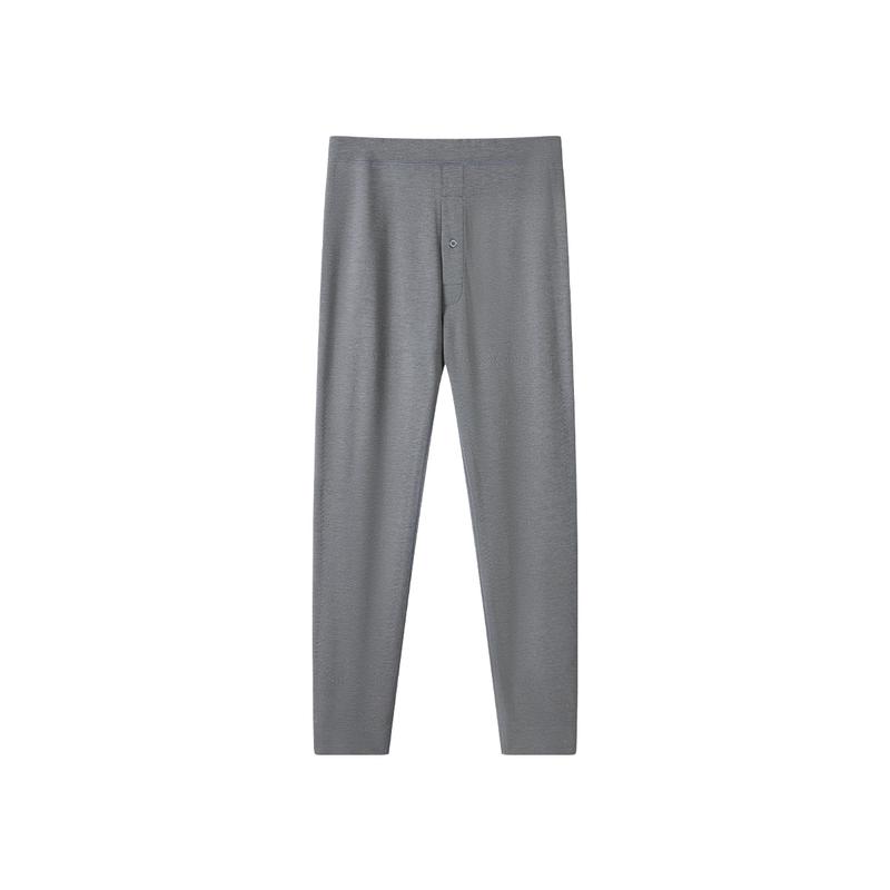 Yiershuang Men's High-Waist Plush Thick Thermal Long Johns