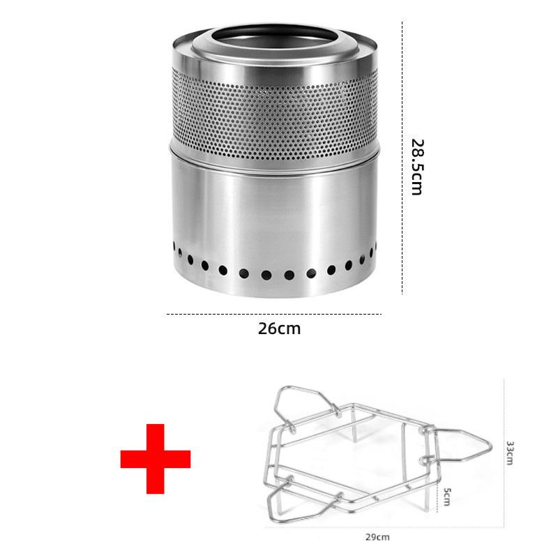 

Outdoor Stainless Steel Oven Foldable Wood Stove High Temperature Resistant Camping Picnic Barbecue Stove Heating Stove