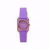 JYL Women's Watch Square Digital Student Casual Silicone Strap