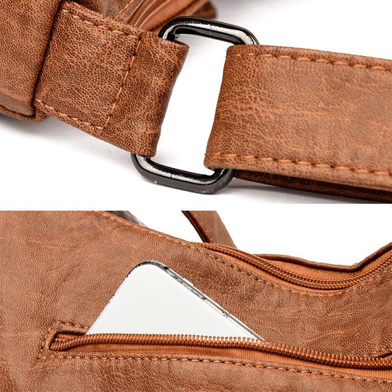 Retro Casual Tote Bag Female Luxury Designer Handbag Shoulder Bag for Women 2023 New Ladies Vintage PU Leather Crossbody Bag