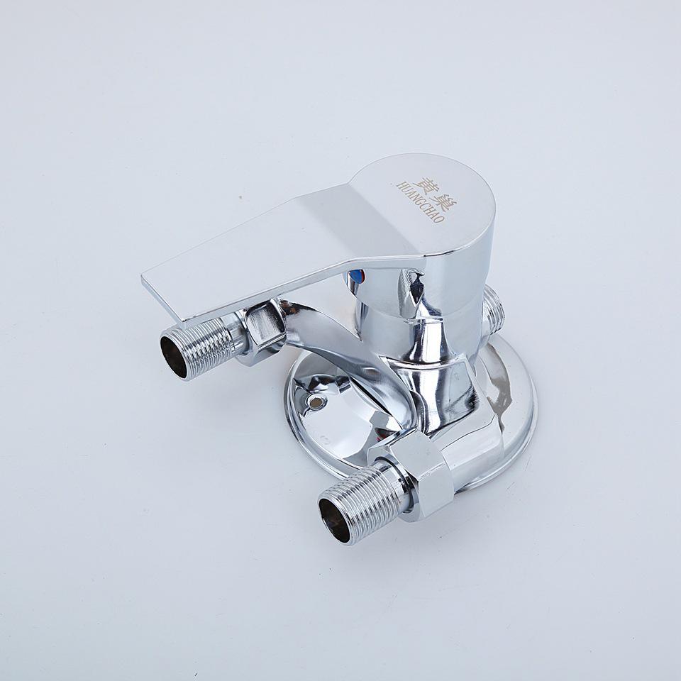 Triangular Exposed Shower Faucet with Hot and Cold Mixing Valve & Switchable Shower Head