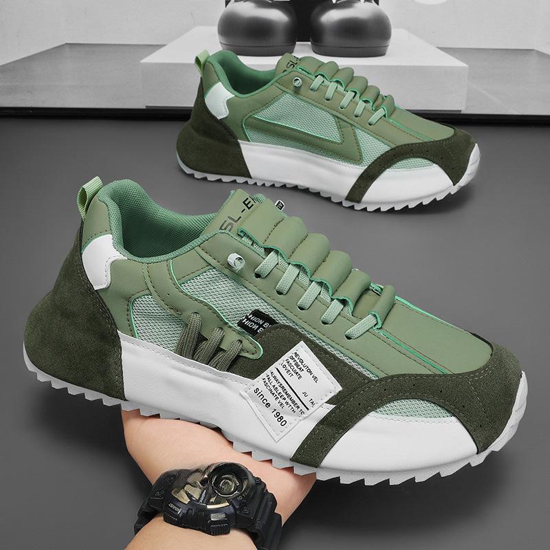 Leisure Shoes 2025 New Men's Breathable Mesh Shoes Anti-slip Wear-resistant Thick Sole Sports