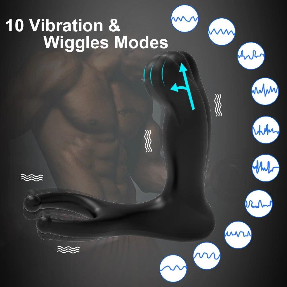 Male Prostate Massage Vibrator Anal Plug Sex Toys For Men Wireless Control Silicone Delay Ejaculation Stimulator Butt Plug