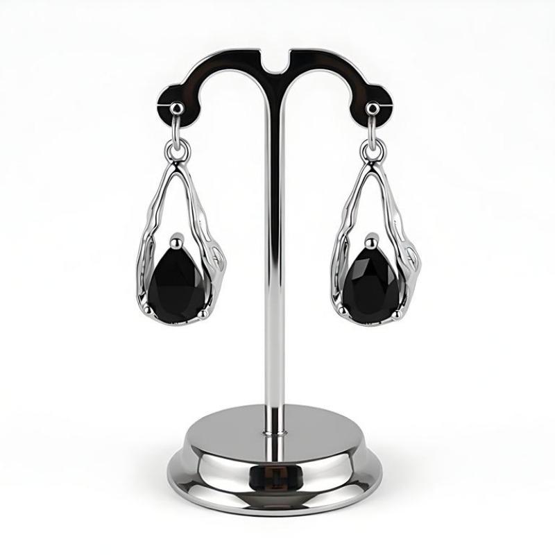 BLACKA AWN Earrings Trendy Black Stud Earrings for Women Female Bijoux