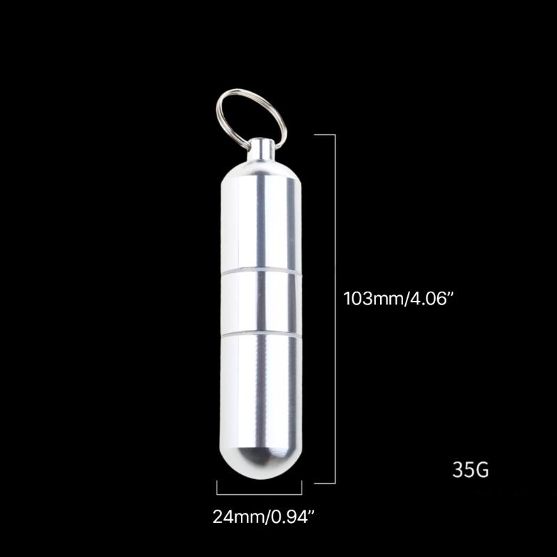 Stylish Cigarettes Container with Keychain Portable Cigarettes Holder Aluminum Metal Cigarettes Storage Tube for Men