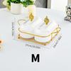 Luxurious Multi-Compartment Snack Storage: Fruit, Candy, and Pastry Dish for Living Room or Coffee Table