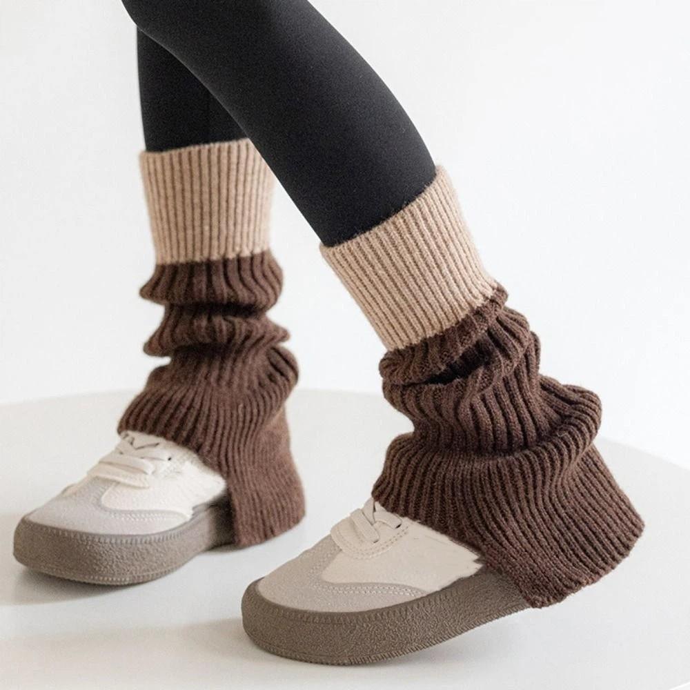 Harajuku Children's Leg Warmers Japanese Style Knitted Foot Cover Fashion Kids Long Socks  Winter