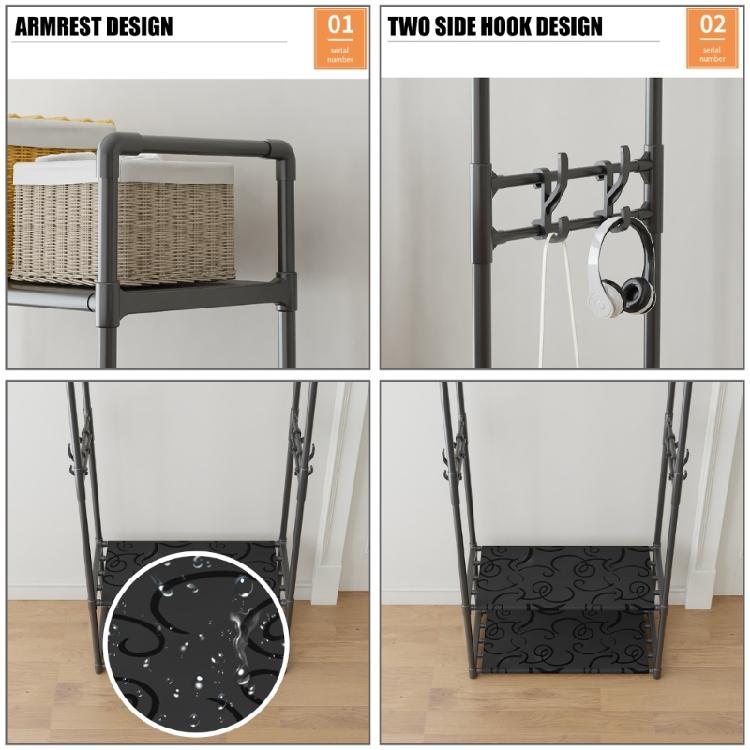 Floor Coat Rack for Living Room Shoe Organizer Wall Shelf Furniture Clothes Hanger For Busy Households Office