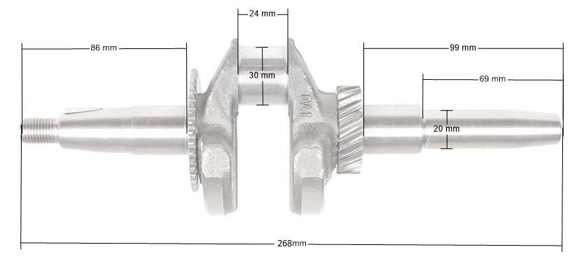 Loncin G200F Kurbelwelle(D) Lc168F-2 Originalteil 130290052-0001