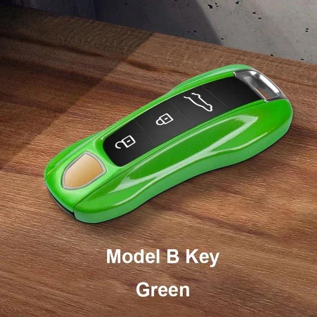 AABKV1 Solid Color ABS Car Key Case Cover Accessories For Porsche Panamera 2017 Cayenne 2018 2019 911 2020 2021 2022 2023 2024 Taycan
