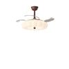 Antique-Style Cream Ceiling Fan with Invisible Light Fixture for Living Room, Bedroom, or Dining Room