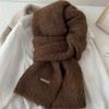 Nuova sciarpa in lana di alpaca versione coreana femminile versatile atmosfera calda ispessita autunno e inverno ins studente sciarpa lavorata a maglia
