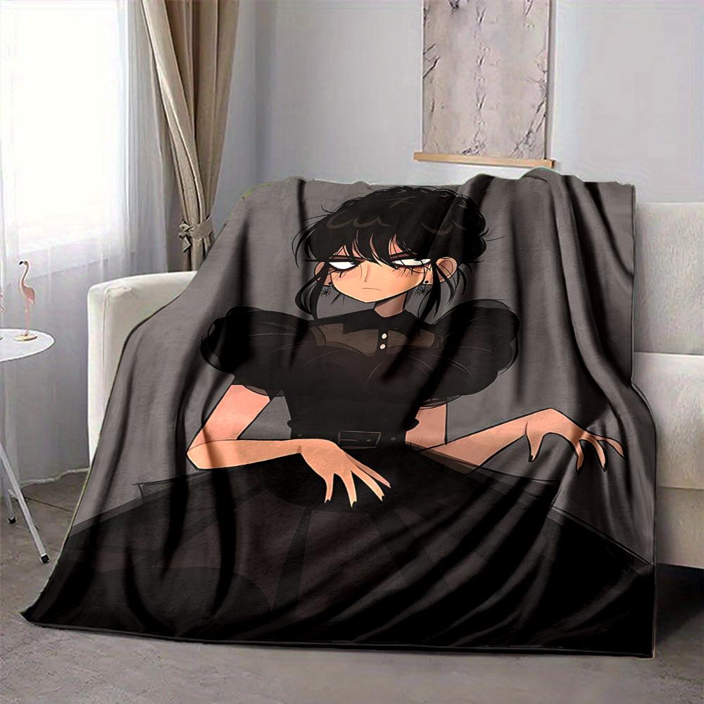 1pc Wednesday Blanket Soft All Season Throw with Vibrant Design, Perfect for Home, Travel, and Gifts, Ideal for Naps and Camping