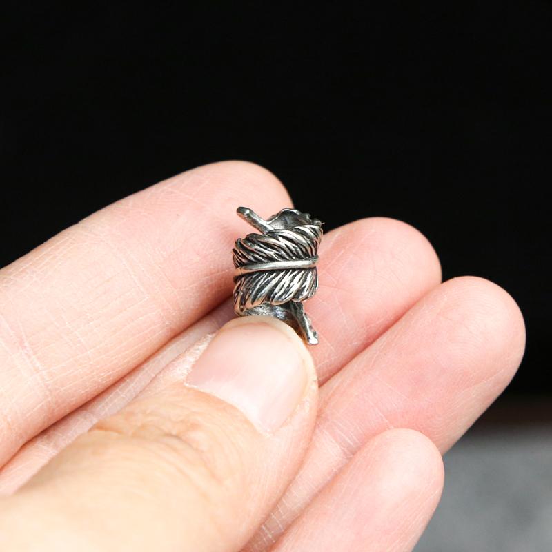 Plume Brass Knife Beads EDC Outdoor DIY Paracord Woven Bracelets Accessories Lanyard Pendants Umbrella Rope Flashlight Hangings