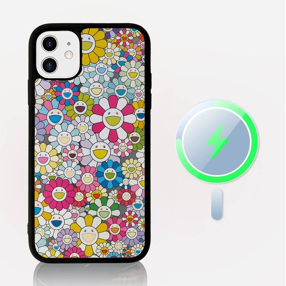 T-Takashi M-Murakami For Magsafe Phone Case For iPhone 17 Air 16 15 14 13 12 11 Pro Max Plus Shockproof Cover