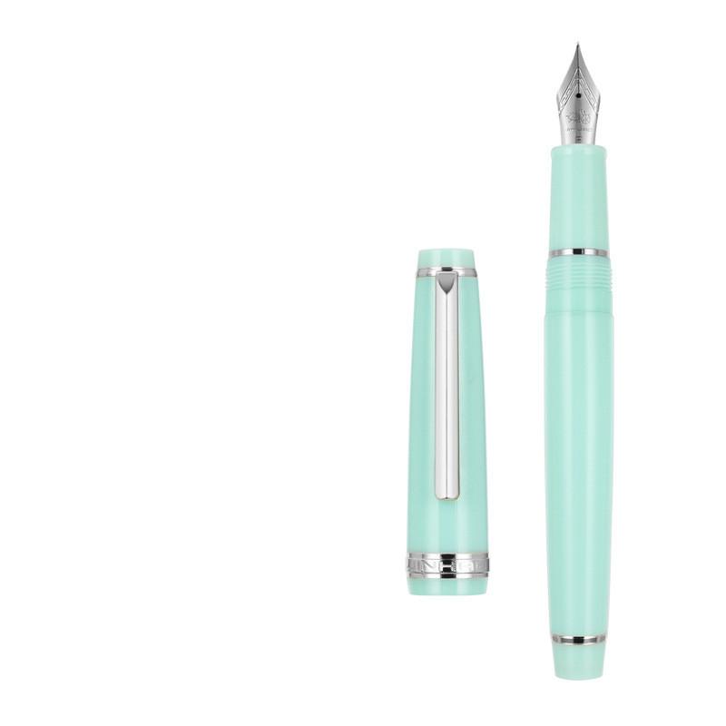 Luxury Jinhao 82 Peacock Blue Fountain Pen Acrylic Pen Spin Golden EF F Nib Business Office School Supplies Writing Ink Pen