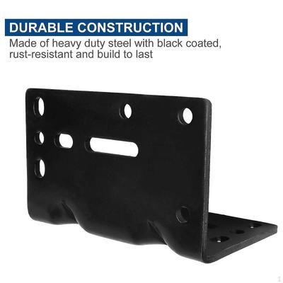 Windenmontageplatte Massivstahl 6mm Dick Professionell Robust Rechter Winkel Schwerlast für Fahrzeug
