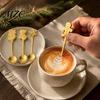 Duurzame Metalen Theelepels 4 Stuks Kerst Roestvrij Staal Set, Peperkoekman Boom Koffie Nieuwigheid Feestartikelen Roerlepels, Dessert