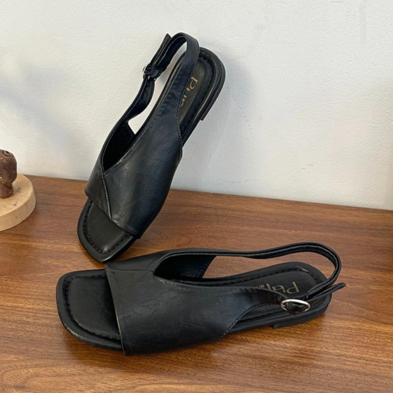 Fashion Women Flats Sandals 2025 Designer Buckle Shoes Woman Fashion Soft Slippers Summer Elegant Shoes New Trend Casual Sandalias Mujer