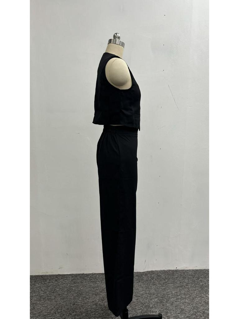 In Stock 2024 Summer Women's High-End Casual Two-Piece Set: European and American Style Long Pants