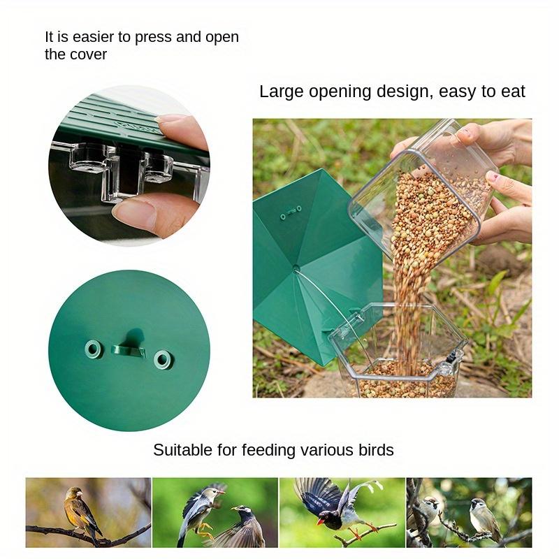 Large Outdoor Foldable Bird Feeder Cage with Multiple Feeding Spots Multi-functional Outdoor Bird Feed