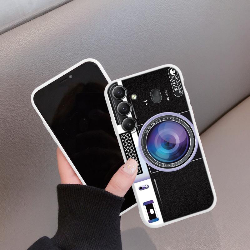 

Забавный чехол для камеры для iPhone Samsung A55 S24 FE S25 M35 A06 Xiaomi Redmi Note 13 Pro 14C Huawei Honor 200 противоударный матовый чехол для телефона с защитой от царапин Samsung Galaxy A14 5G