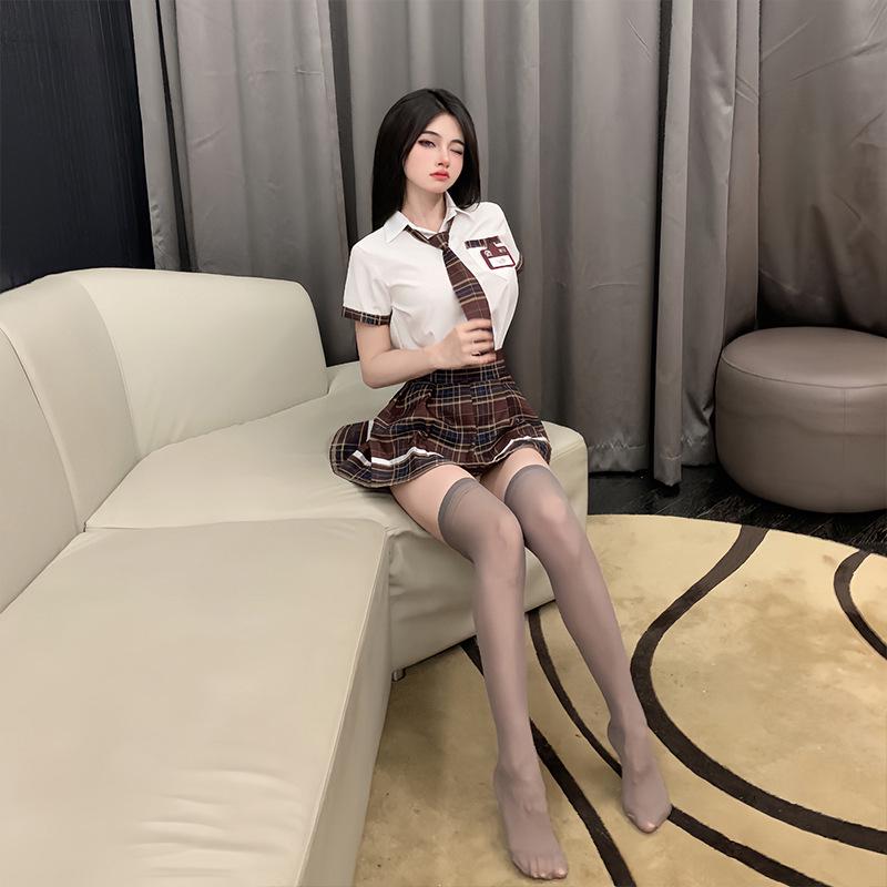 Sexy Academy-Style Lingerie: Pleated Skirt and Cute JK Uniform Set 2325