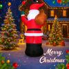 5.91FT Giant Inflatable Santa Claus Toy Festive Gift Xmas Yard Decoration With LED Litght Christmas Supplies Home Decor Ornament
