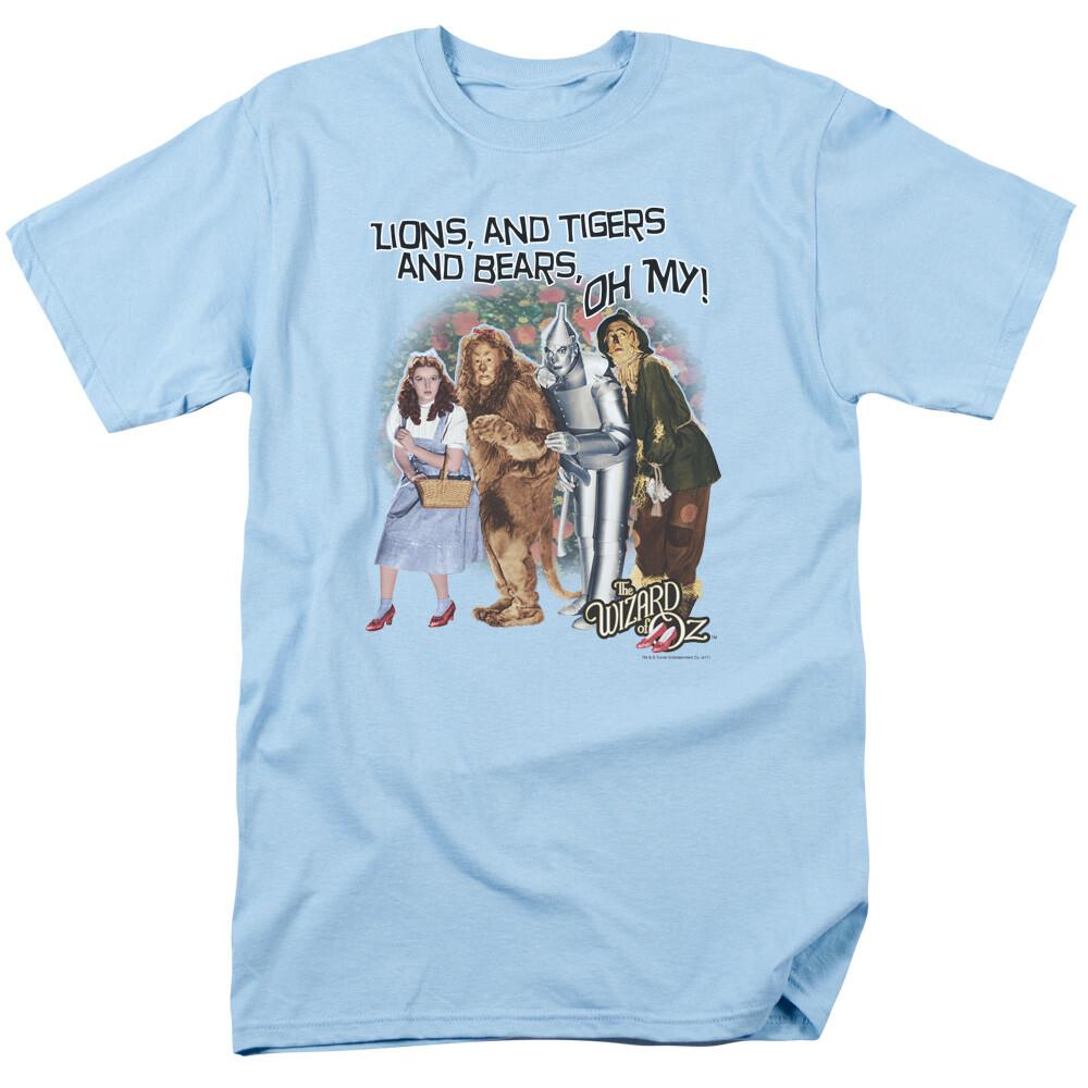 The Wizard of Oz Oh My T Shirt Licensed Movie Retro Classic Tee New Light Blue