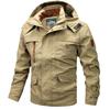 Jaqueta Fina Americana de Primavera Masculina Solta Corta-vento Esportiva Utilitária Casual com Capuz
