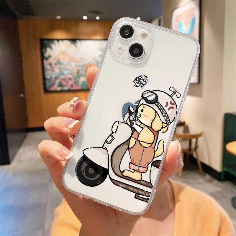 Süßes Cartoon-Paar Elektroauto Luxuriöse Transparente Handyhülle Für iPhone 15 16 14 13 12 11 Pro Max XS X XR SE 7 8 Plus Hülle