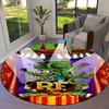 Rat Fink Round Area Rug,Carpet Rug for Living Room Bedroom Sofa Playroom Decor,Non-slip Floor Mat