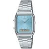 Casio Women's Analog Quartz Watch with Stainless Steel Strap AQ-230A-2A1MQYES, Silver
