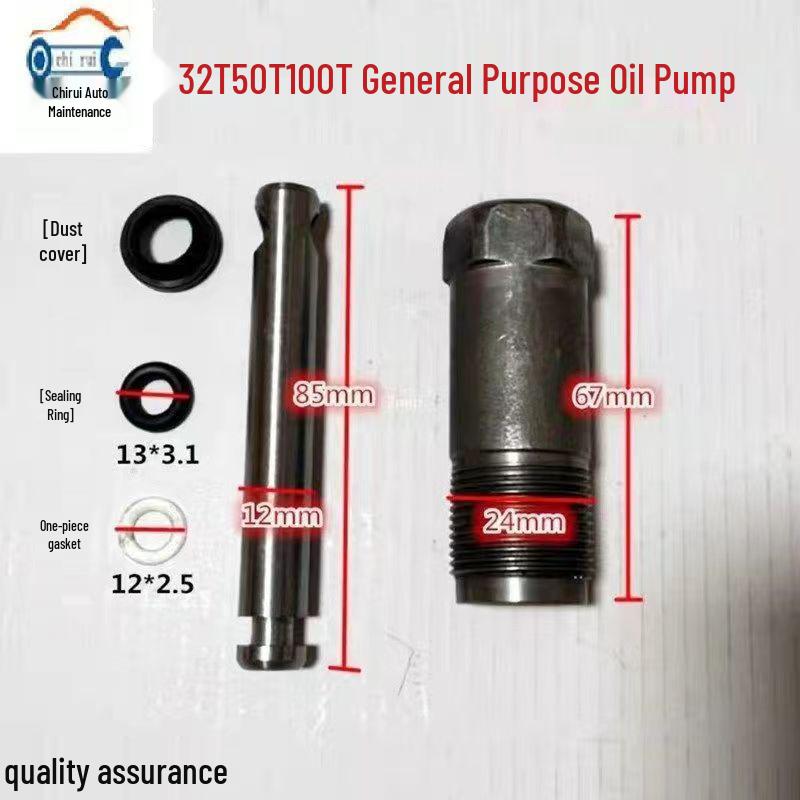 Kit de Reparo Universal para Macaco Hidráulico de Carro com Êmbolo da Bomba de Óleo, Cilindro da Bomba de Ar e Acessórios de Vedação à Prova de Poeira